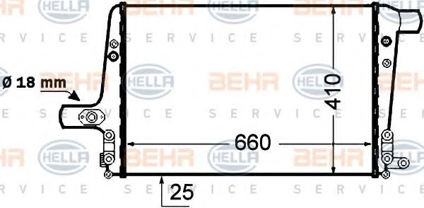 интеркулер (охладител за въздуха на турбината) 8ML 376 776-041