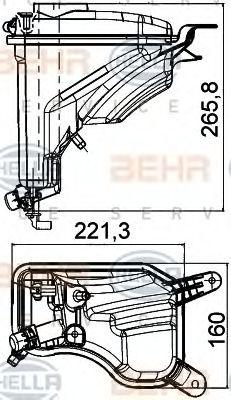 разширителен съд, охладителна течност 8MA 376 789-751