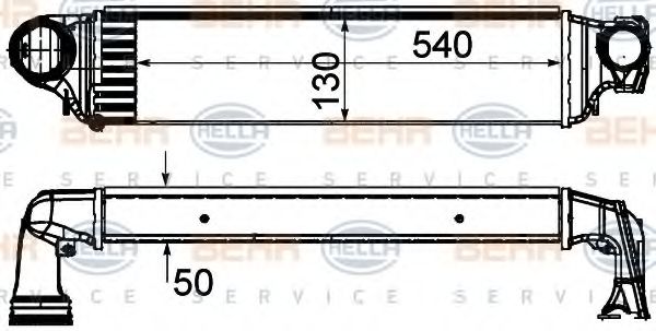 интеркулер (охладител за въздуха на турбината) 8ML 376 899-101