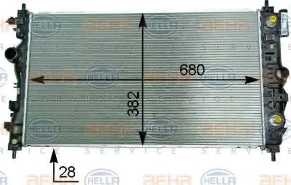 радиатор, охлаждане на двигателя 8MK 376 910-251