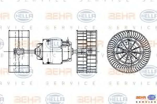 вентилатор вътрешно пространство 8EW 009 159-091