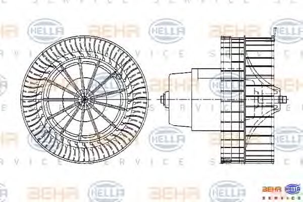 вентилатор вътрешно пространство 8EW 009 159-311