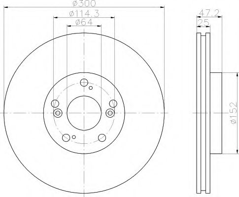 спирачен диск 8DD 355 110-301