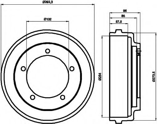 спирачен барабан 8DT 355 300-201