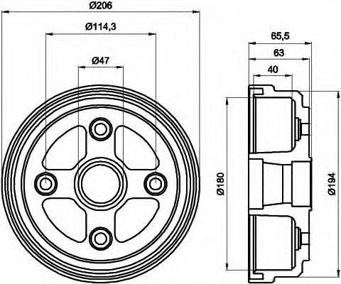 спирачен барабан 8DT 355 300-541