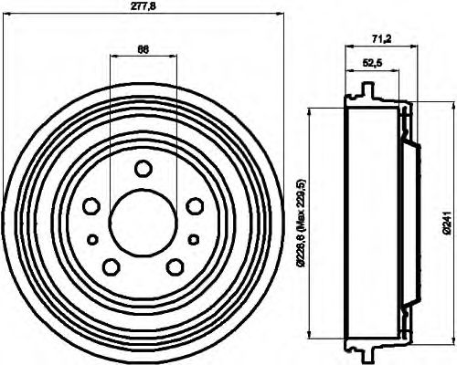 спирачен барабан 8DT 355 300-741