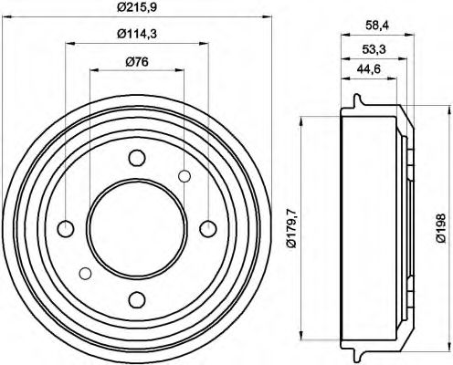 спирачен барабан 8DT 355 300-861