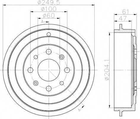 спирачен барабан 8DT 355 301-101