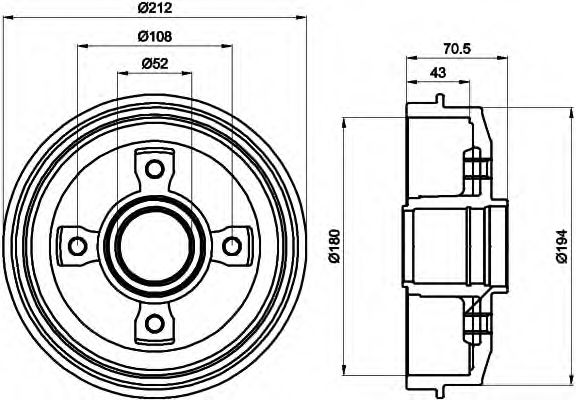 спирачен барабан 8DT 355 301-211