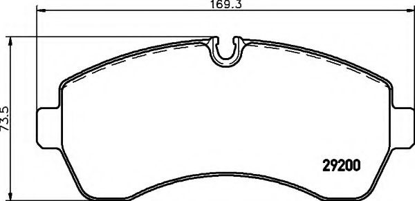 комплект спирачно феродо, дискови спирачки 8DB 355 005-531