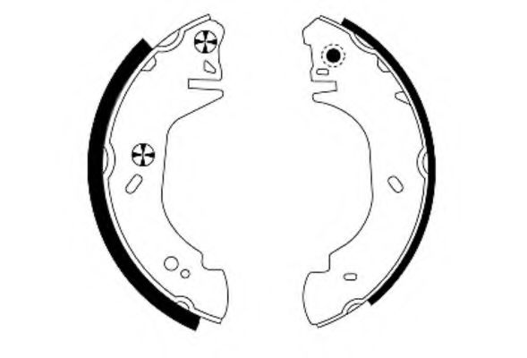 комплект спирачна челюст 8DB 355 001-621