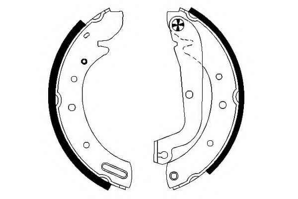 комплект спирачна челюст 8DB 355 001-791