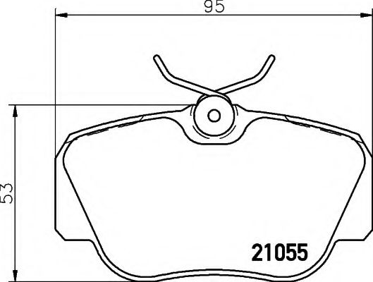 комплект спирачно феродо, дискови спирачки 8DB 355 006-181