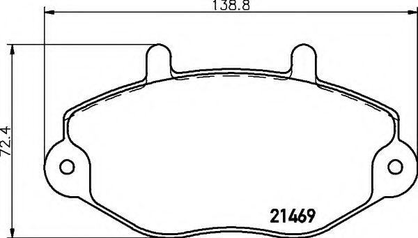 комплект спирачно феродо, дискови спирачки 8DB 355 006-401