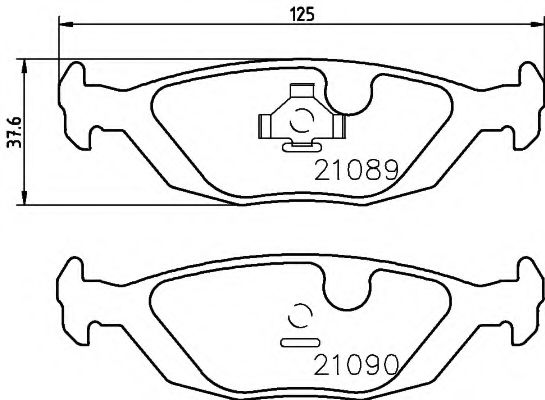 комплект спирачно феродо, дискови спирачки 8DB 355 007-521