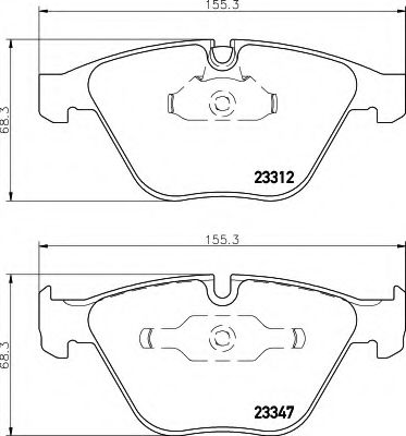 комплект спирачно феродо, дискови спирачки 8DB 355 009-271