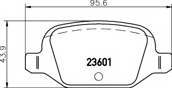 комплект спирачно феродо, дискови спирачки 8DB 355 009-551