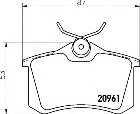 комплект спирачно феродо, дискови спирачки 8DB 355 010-361