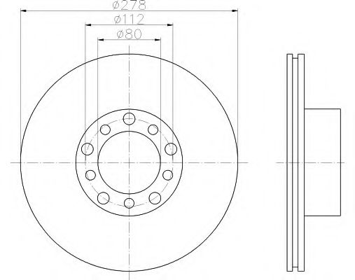 спирачен диск 8DD 355 100-401