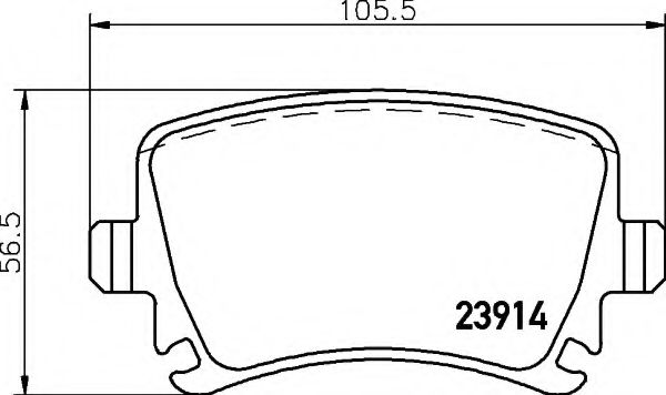 комплект спирачно феродо, дискови спирачки 8DB 355 010-601