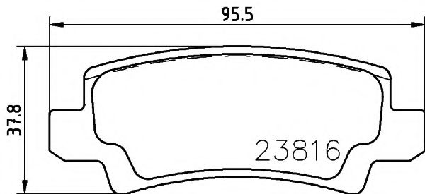 комплект спирачно феродо, дискови спирачки 8DB 355 010-841