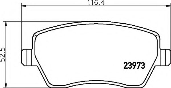 комплект спирачно феродо, дискови спирачки 8DB 355 010-851