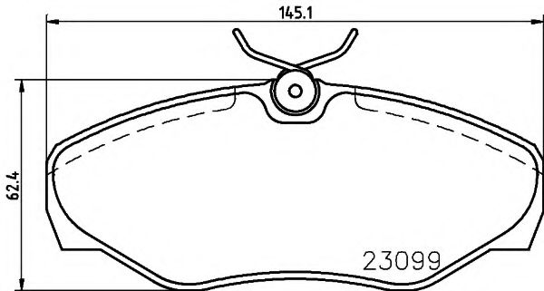 комплект спирачно феродо, дискови спирачки 8DB 355 011-091