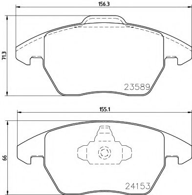 комплект спирачно феродо, дискови спирачки 8DB 355 011-811