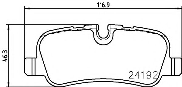 комплект спирачно феродо, дискови спирачки 8DB 355 011-981