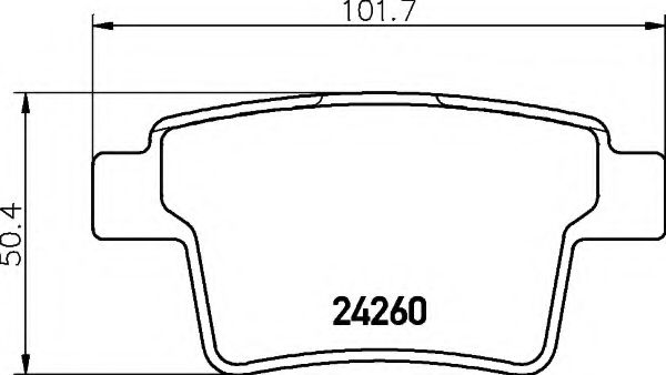 комплект спирачно феродо, дискови спирачки 8DB 355 012-171