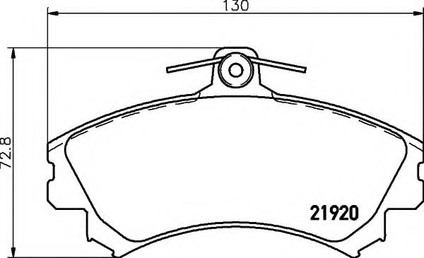 комплект спирачно феродо, дискови спирачки 8DB 355 006-701