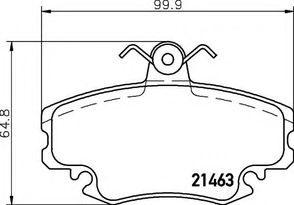 комплект спирачно феродо, дискови спирачки 8DB 355 018-131