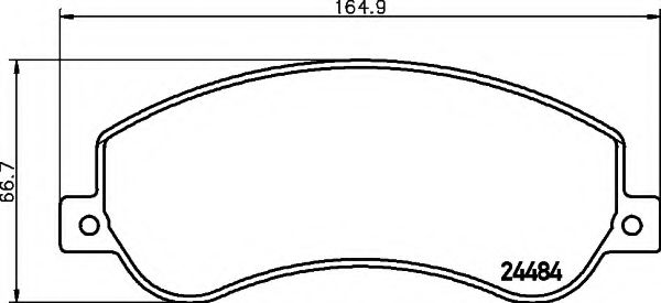 комплект спирачно феродо, дискови спирачки 8DB 355 012-761