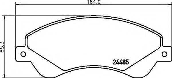 комплект спирачно феродо, дискови спирачки 8DB 355 012-771