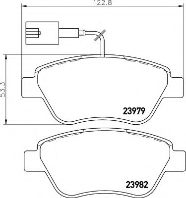 комплект спирачно феродо, дискови спирачки 8DB 355 012-841