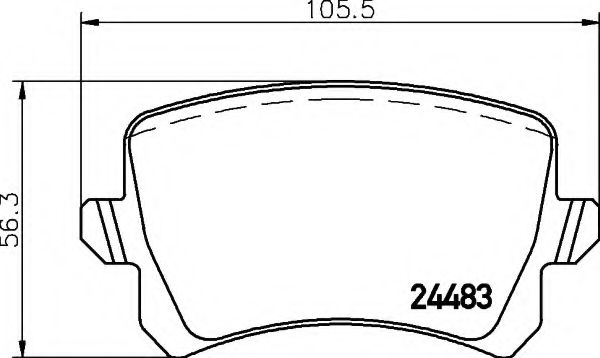 комплект спирачно феродо, дискови спирачки 8DB 355 013-331