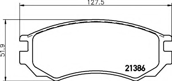 комплект спирачно феродо, дискови спирачки 8DB 355 016-541