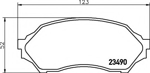 комплект спирачно феродо, дискови спирачки 8DB 355 017-281
