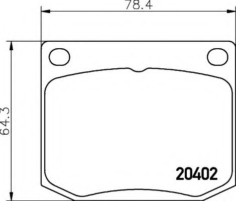комплект спирачно феродо, дискови спирачки 8DB 355 017-381