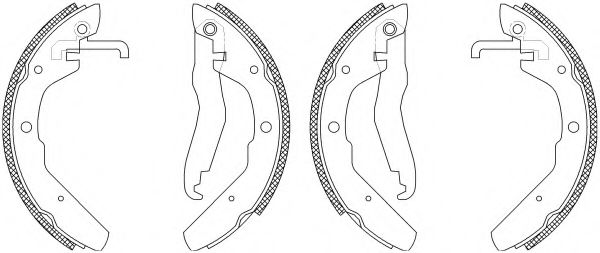 комплект спирачна челюст 8DB 355 003-501