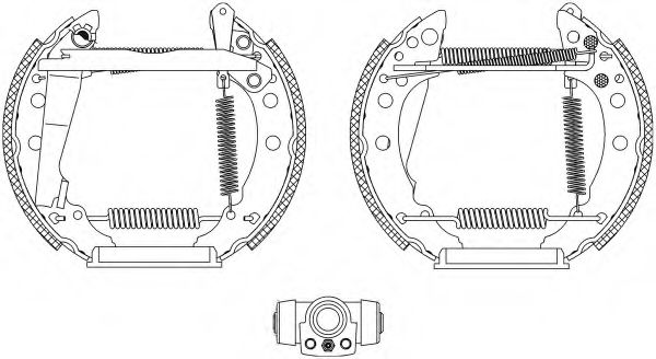 комплект спирачна челюст 8DB 355 003-741