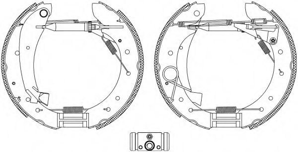 комплект спирачна челюст 8DB 355 005-281
