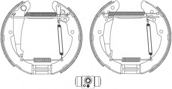 комплект спирачна челюст 8DB 355 004-461