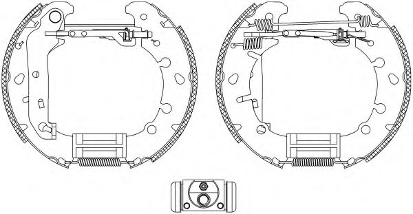 комплект спирачна челюст 8DB 355 004-831