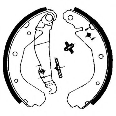 комплект спирачна челюст 8DB 355 000-611