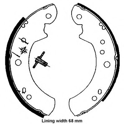 комплект спирачна челюст 8DB 355 000-891