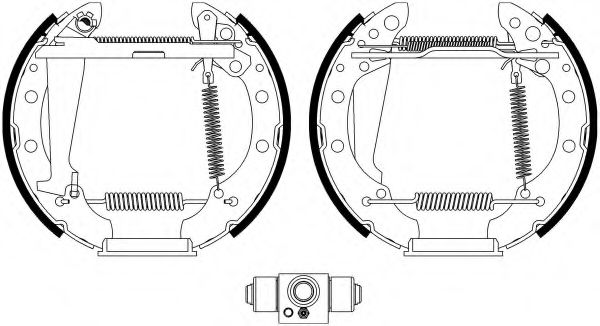 комплект спирачна челюст 8DB 355 022-711