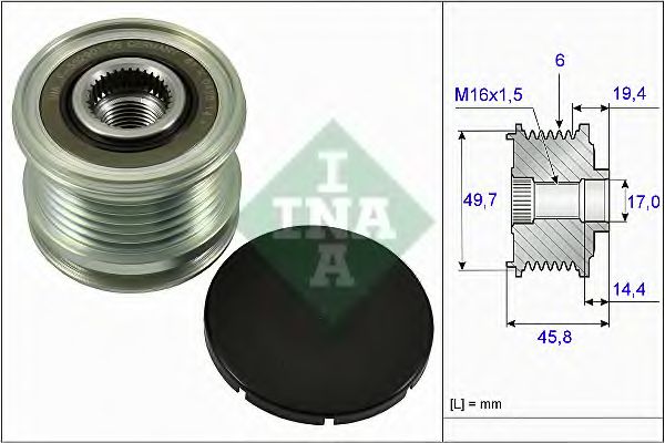 механизъм за свободен ход на генератор 535 0168 10