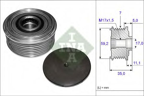 механизъм за свободен ход на генератор 535 0087 10