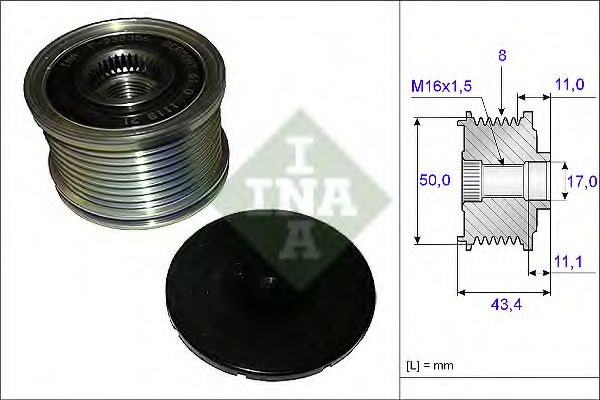 механизъм за свободен ход на генератор 535 0108 10